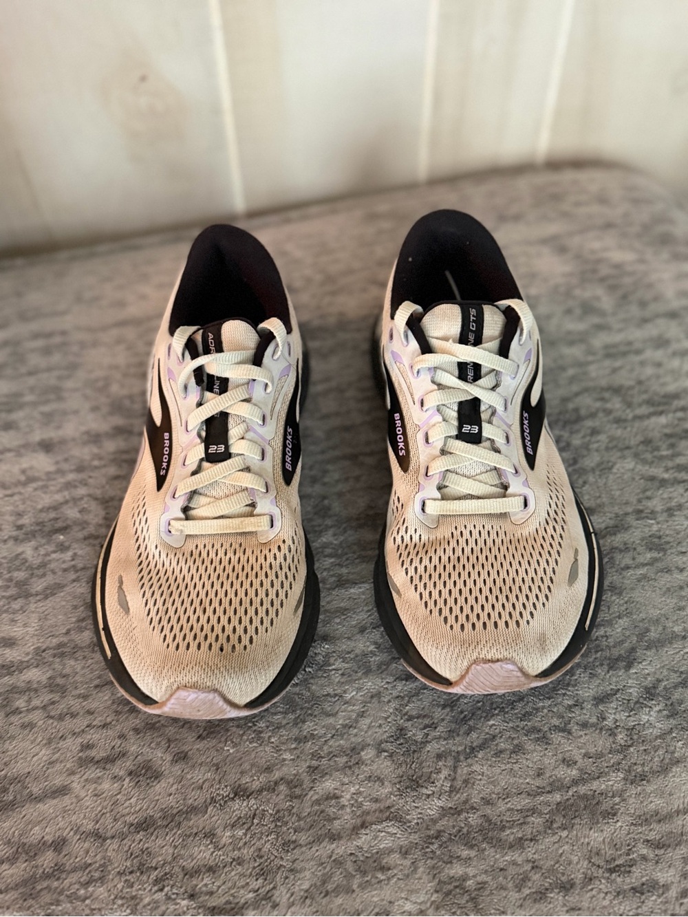 Brooks Women’s Running Sneakers in Beige and Black